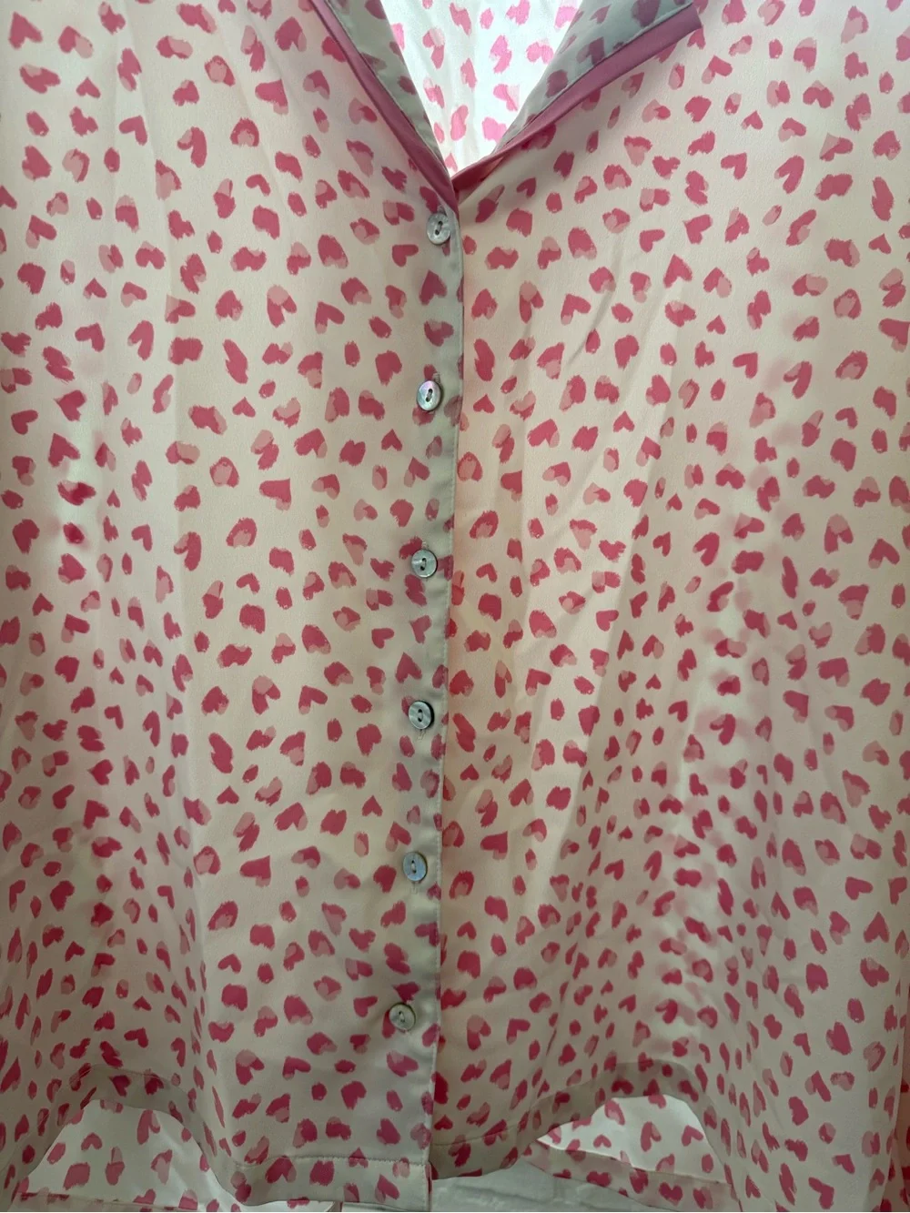 Women’s Pink Heart-Print Pajama Set - Nordstrom Rack